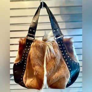 Springbok bag with Brown genuine leather Trim -NWOT - designer direct